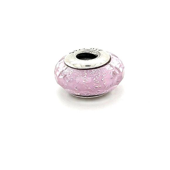 Pandora Pink Fascinating Glass Charm - Picture 1 of 3